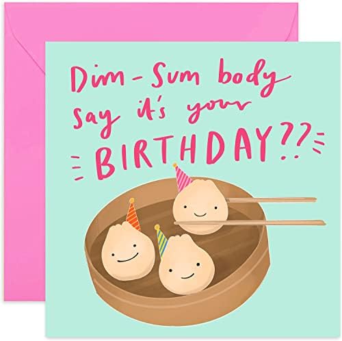 Old Engline Co. Dim Sum Body Say זה יום ההולדת שלך כרטיס מצחיק לגברים נשים - יום הולדת מאחל הומור לחברים
