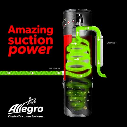 אלגרו MU4500 אלוף - מערכת ואקום מרכזית של 6,000 רגל מרובע ערכת צינור חשמל 35 רגל חשמלית