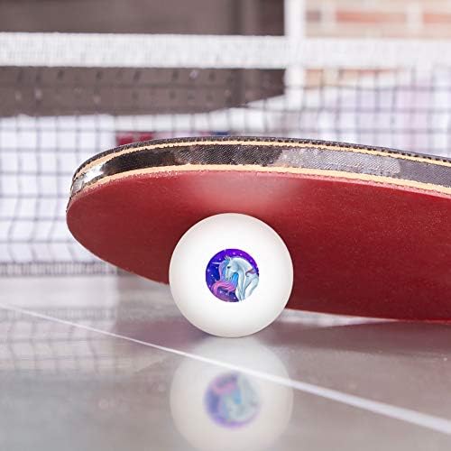 גרפיקה ועוד חד -קרן חד קרן ורוד סגול סגול שולחן חידוש טניס טניס פינג פונג כדור 3 חבילה
