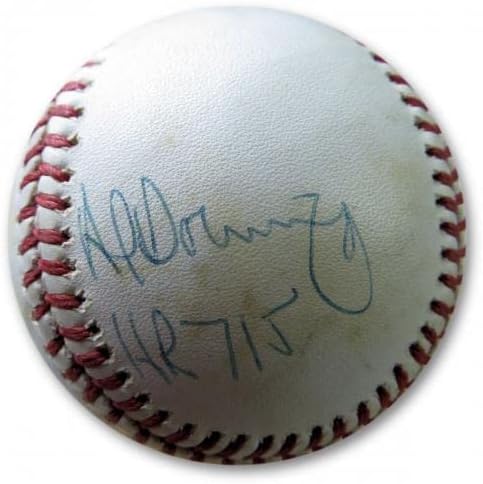 Hank Aaron Al Downing חתום חתימה על חתימה NL Baseball JSA XX29545 - כדורי חתימה עם חתימה