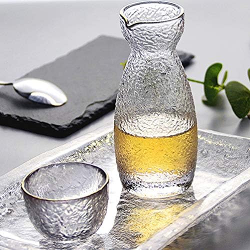 דויטול סירי תה יפני זכוכית כוס יפנית SAKE SET SALE SAKE כוסות סיר ערכת סיר כולל בקבוק 1 PC SAKE