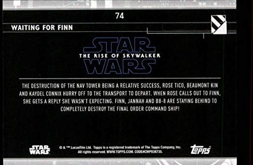 2020 Topps מלחמת הכוכבים העלייה של Skywalker Series 2 Purple 74 מחכה לכרטיס המסחר של פין