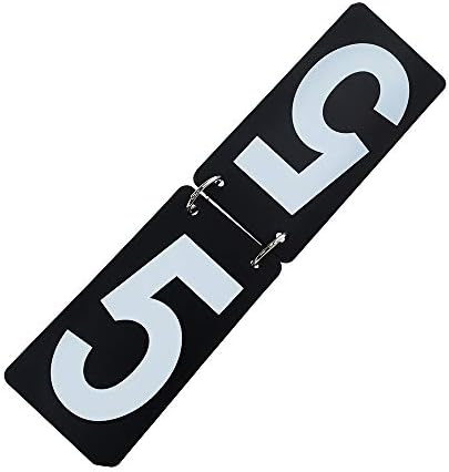 גוגו 2 סטים שומר ציון טניס, 2.5 על 5 אינץ' , 0-9 צדדים כפולים, הפוך כרטיסי מספר פלסטיק