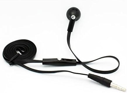 אוזניות מונו אוזניות קווית אוזנית יחידה באוזן 3.5 ממ לטלפון תצוגה מקסימום של להב, אוזניות שחור שטוח תואם לתצוגה