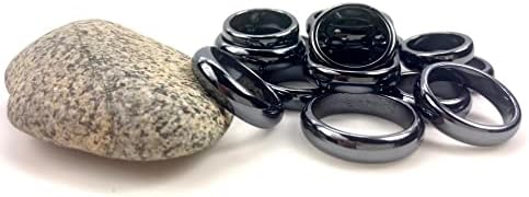 טבעות עגולות המטיט מקוריות קובעות טבעת אנרגיה שלילית טבעת האבן המטיט שחורה בנות נשים גברים בנים - 20