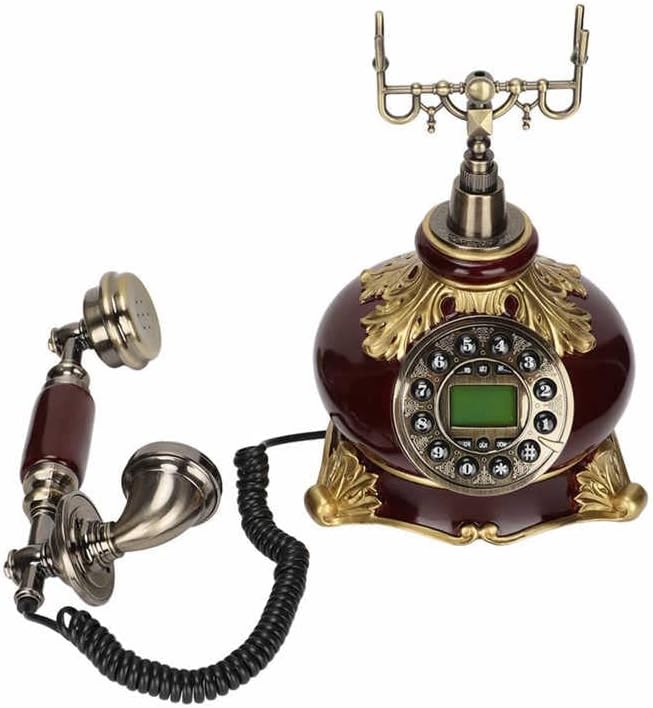 SJYDQ וינטג 'טלפון עתיק טלפון עתיק פונקציית אחסון עוצמתית לסלון לחדרי שינה למשרד