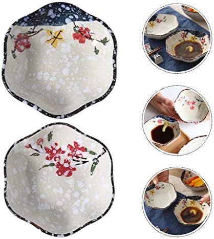 CABILOCK 5 יחידות רוטב קרמיקה מנות תיבול יפני סושי טבילה קערה צלחות מנות ראשונות הגשת קרמיקה מגישה