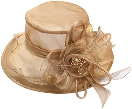 נשים כנסיית חתונה מרתקים כלה כובע קלוש דלי מגבעת גברת קיץ חוף כובע קוקטייל תה מסיבת כובעים