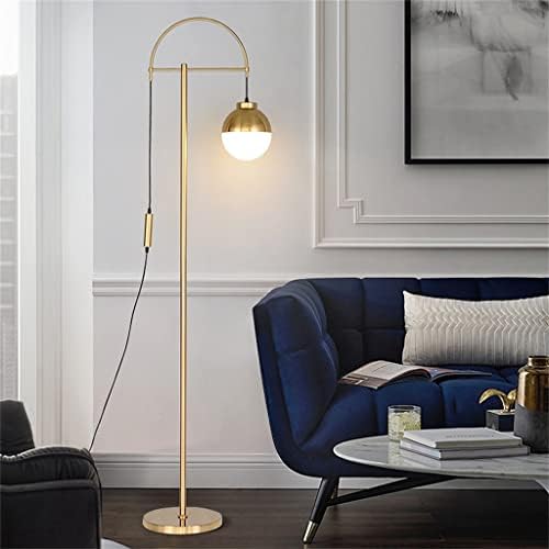 SMLJLQ מנורת זהב מודרנית מנורת רצפה נורדית סלון INS חדר שינה פוסט -מודרני E27 תאורה עומדת לחדר שינה בסלון