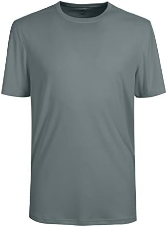 חולצות אימון לגברים של Tiheen הגנה על שמש קלה SPF חולצות טריקו מהירות יבש טיולים דיג חולצות ריצה