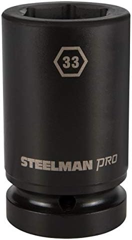 Steelman Pro 79334 כונן 1 אינץ 'x 33 ממ שקע השפעה עמוק 6 נקודות