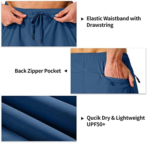 S Spowind Wake Wking Cargo מכנסיים קצרים מהיר של מכנסי טיול בקיץ יבש קלים עם כיסי רוכסן לקמפינג דיג גולף