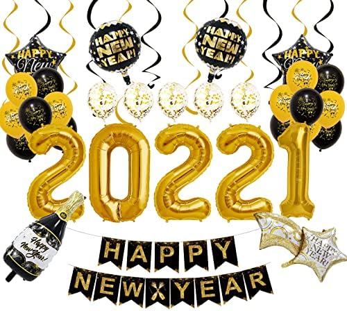 אספקת מסיבות של ערב השנה החדשה 2022, קישוטים לשנה טובה 2022 NYE DECE