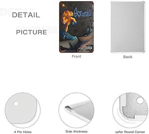 Scratch21 Scratch21 12x8 אינץ 'שלטי מטאל אלבום מוסיקה - רוק הקירות עם אלבום מוזיקה אמנות לאוהבי מוסיקה