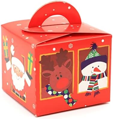 צעצוע סוכריות אריזת מתנה 5 יחידות חג המולד נייר לטפל קופסות עם ידיות קריקטורה נייד סוכריות מתנת אריזה קופסות