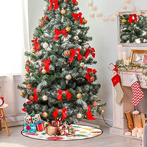 הדרים לימון כתום עץ חג המולד מחצלת עץ אטום למים שטיח מחצלת מגש תחת אביזר עץ חג המולד לקישוטי מסיבת חג חג המולד