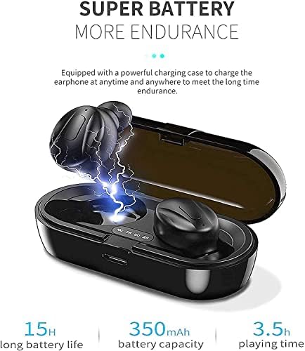 Hoseili 【2022 New EditionBluetooth אוזניות】. Bluetooth 5.0 אוזניות אלחוטיות באוזניים באוזן מיקרופון מיני אוזניות