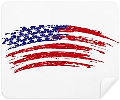 כוכבים ופסים עיקול אמריקה המדינה דגל ניקוי בד מסך מנקה 2 יחידות זמש בד