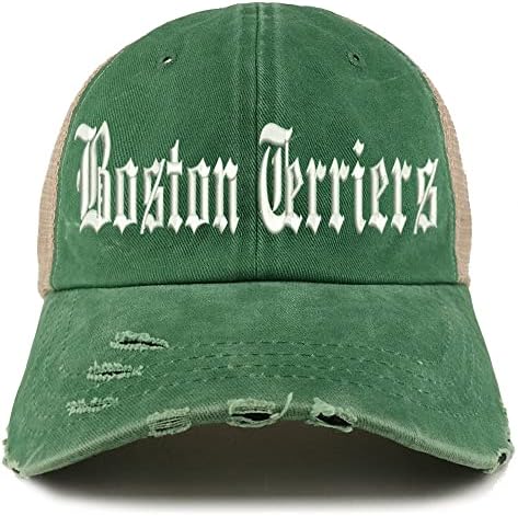 טרנדי הלבשה חנות ישן אנגלית בוסטון טרייר בלוי ביל נהג משאית רשת חזרה כובע
