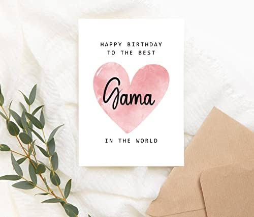 יום הולדת שמח לגאמה הטובה ביותר בכרטיס העולמי - כרטיס יום הולדת GAMA - כרטיס GAMA - מתנה ליום האם - כרטיס