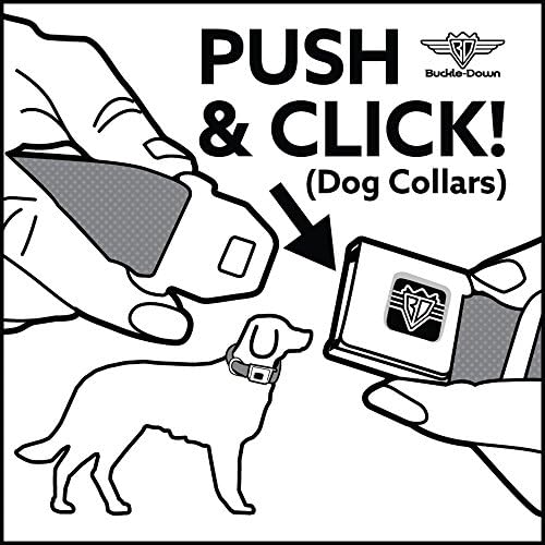 צווארון כלב אבזם חגורת בטיחות צפון דקוטה דגלים 18 עד 32 אינץ 'ברוחב 1.5 אינץ'