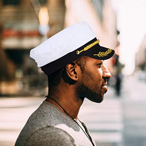 כובע כובע קפטן יאכטה כובע תלבושות למבוגרים סיילור כובע אדמירל ימי חיל הים לאביזר תחפושות ליל