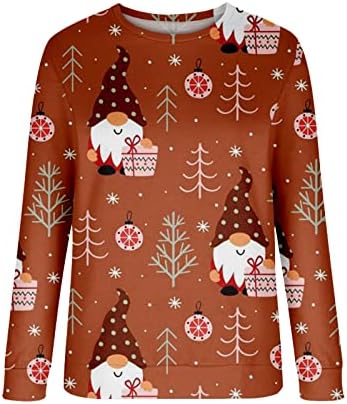 חולצות סווטשירטים לחג המולד מצחיקות חולצות טשטוש מודפסות מצחיקות סוודר שרוול ארוך סוודר צוואר צווארון