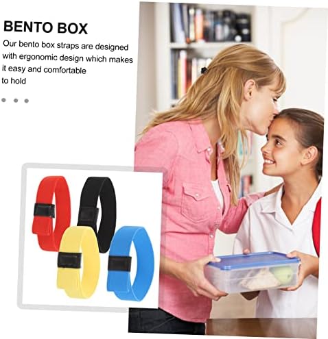 Clispeed 8 PCS קופסא קופסת רצועות אוכל מכולות מזון בנטו קופסת כף יד Bento Bento Box רצועות ארוחת
