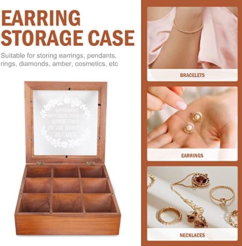 מארגן עגילים של יארדווה מארגן תכשיטים מארגן מגש קופסא אחסון תכשיטים קופסת שיער מחולק קופסת טבעת