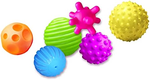 כדורי חושי לילדים 6 יחידות מרקם רב כדור סט לפעוטות ססגוניות ובהיר מסירת לתפוס כדורי ללא רך הפגת מתחים צעצועים