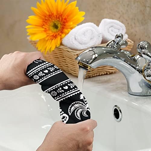 מגבות ידיים של אמנות פולנית מונוכרום פולני פנים שטיפת גוף מטלית כביסה רכה עם חמוד מודפס למטבח אמבטיה מלון יומיומי