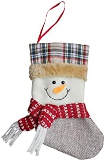 גרבי חג המולד תלויים גרביים לאח עיצוב עץ תיק גרב שקית שקית שקית עם סנטה שלג שלג מילוי קערת מבנה פסחא