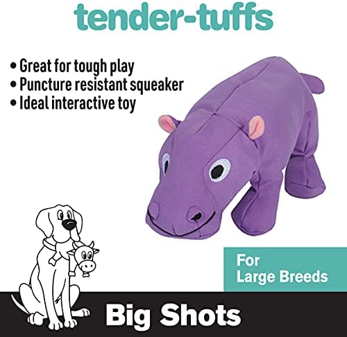 צנח גורים מכרזים זריקות גדולות - צעצועי כלבים קשיחים לקשיחים לגזעים גדולים - היפו סגול גדול במיוחד