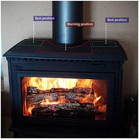 שיזם שחור אח 12 חום מופעל תנור מאוורר יומן עץ צורב אקו שקט מאוורר חורף בית יעיל חום הפצה