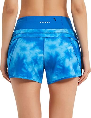 KPSUN נשים 2 ב 1 מכנסי אימון קצרים מהיר יבש נוח קיץ זורם ריצה ספורטיבית מכנסיים ספורטיביים עם כיס עם כיס