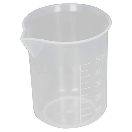 בטומשין 4 יחידות 50 מיליליטר כוסות ערבוב שרף, עמ ' כוס פלסטיק מדידה בצורה נמוכה, כוסות מדידה נוזליות, כוסות