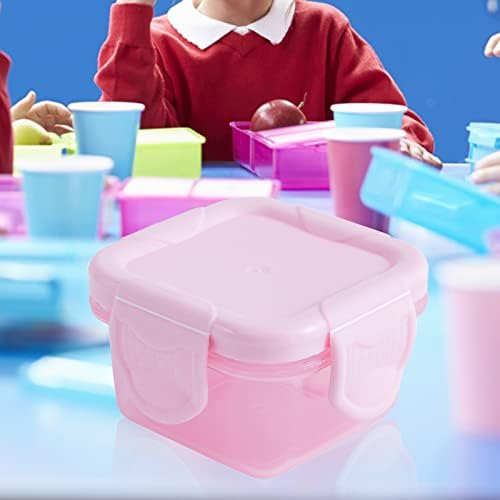 תינוק הוכחת יכול מיני פלסטיק מזון אחסון מכולות עם מכסים, קטן אטום מכולות, כיכר בית ספר הצהריים