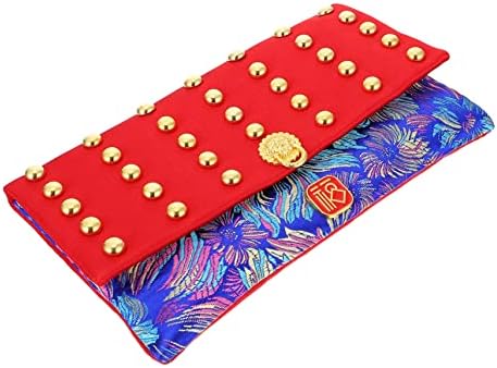 1 מחשב בד אדום מעטפת גלגל המזלות מתנות מזל כסף מעטפת סיני חדש שנה אדום מעטפת כיס בד ספקי צד