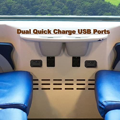 12V USB שקע רכב רכב USB פאנל פאנל הרכבה 12V מטען USB מטען מולטי מתג רב -מתג פנל רכב מטען רכב שקע כוח
