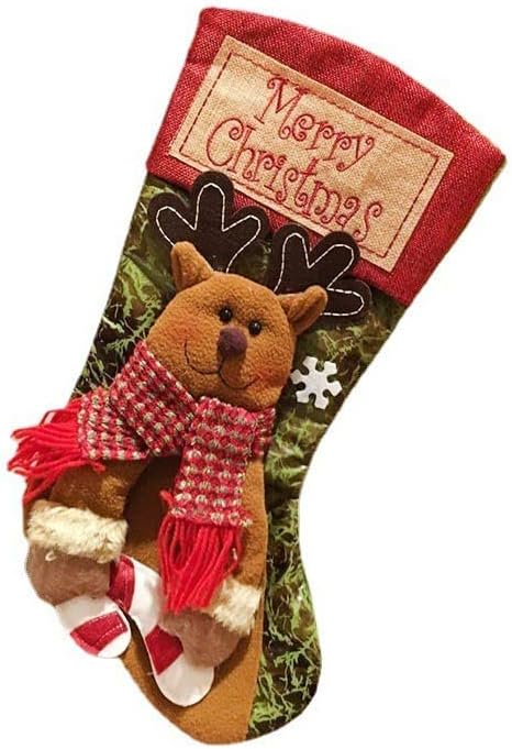קישוט גרבי חג המולד 19 3 חבילות גרבי חג המולד קישוט סנטה שלג איילים גרב לחג המולד לגרביים תלויים שקיות עץ