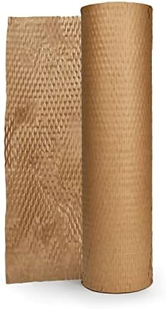 נייר אריזה של חלת דבש פרימיום 12 x100 ft על ידי חבילה מחוררת של קראפט חלת דבש גליל עטיפה לפריטים שבירים 80 גרם