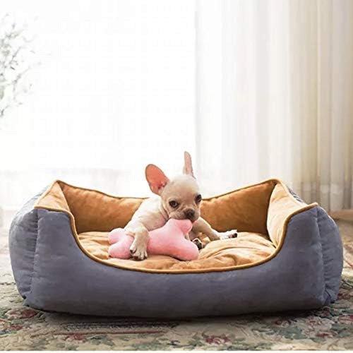 מיטת כלבים Cnnrug קן חיות מחמד בגודל בינוני בגודל בינוני נשלף ומקורה אוקספורד מקורה מזרן כלבים ארבע