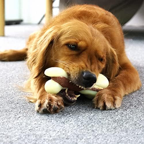 צעצועים לעיסה של Tikaton Dog Dog לעיסות אגרסיביות, טעם בקר עמיד בפני כלבים עמידים לקיעת שיניים צעצועים