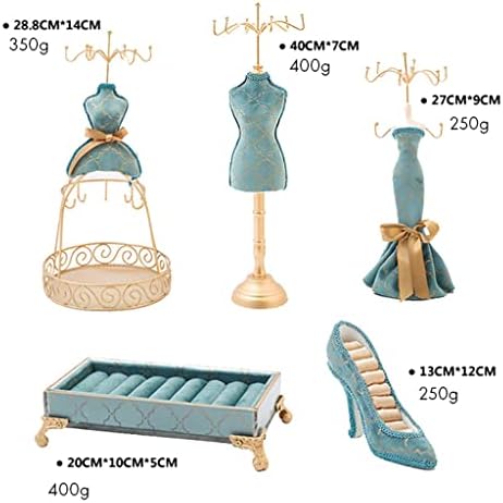 רטרו אישיות טווס כחול ברונזינג צמיד שרשרת תכשיטי אחסון תצוגת מדף מתנה לחתונה חלון תצוגה