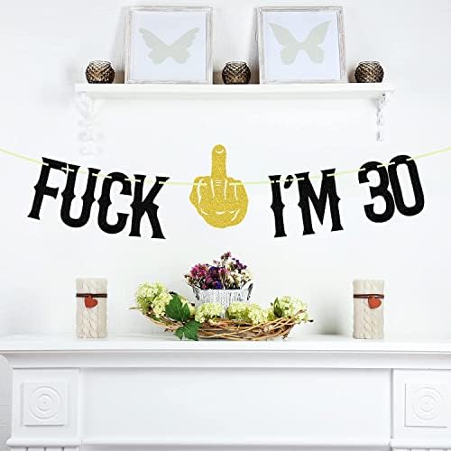 אני בן 30 באנר, עיצוב מסיבת יום הולדת 30 יום הולדת, לחיים עד 30 שנה, קישוטי מסיבת יום הולדת מצחיקים