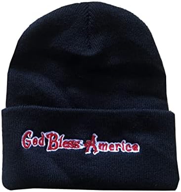 פיון אלוהים יברך אמריקאי כפת כובעי נשים גברים חורף כובעי נשים סרוג רפוי בימס באזיקים גולגולת כובע חם סקי