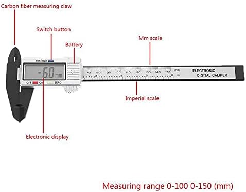 פלסטיק קליפר אלקטרוני דיגיטלי ורניה קליפר 0-150 ממ ורניה קליפר מדידה כלים