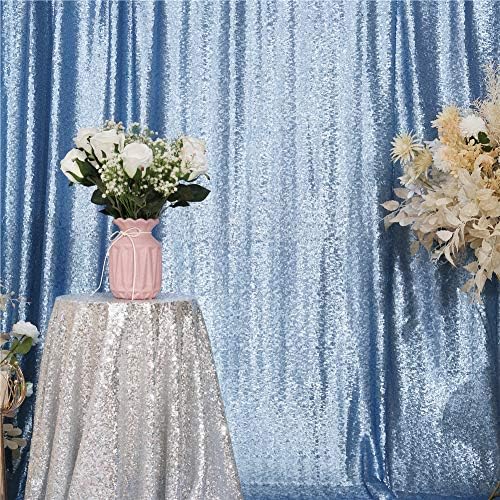 יופי נצחי תינוק כחול נצנצים חתונה רקע צילום רקע מסיבת וילון, 10 רגל על 10 רגל