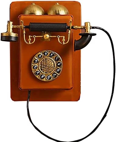 דגם טלפון עתיק רכוב על קיר וינטג 'טלפון רטרו קווי קווי תלייה למכשיר לבית