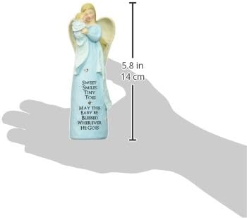 Angelstar 73044 תכשיטים של אמונה אנג'ל עם פסלון לתינוק, חיוכים מתוקים אצבעות אצבעות קטנטנות מאי